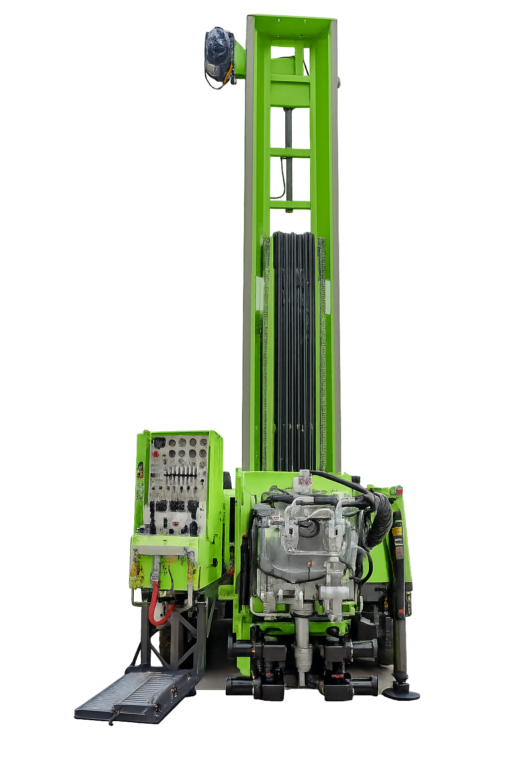 Large industrial drilling machinery rig